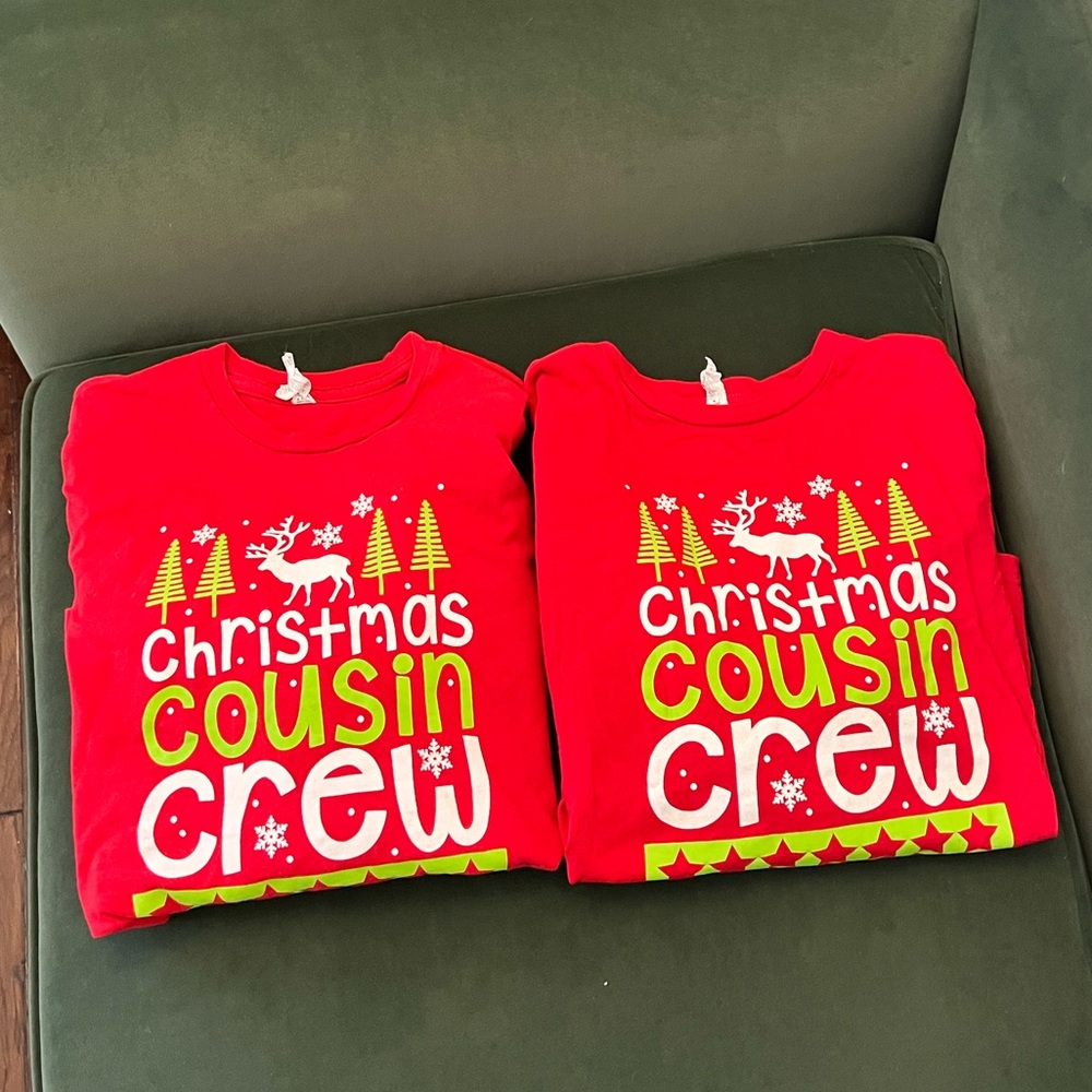 Red Christmas Cousin Crew Shirts